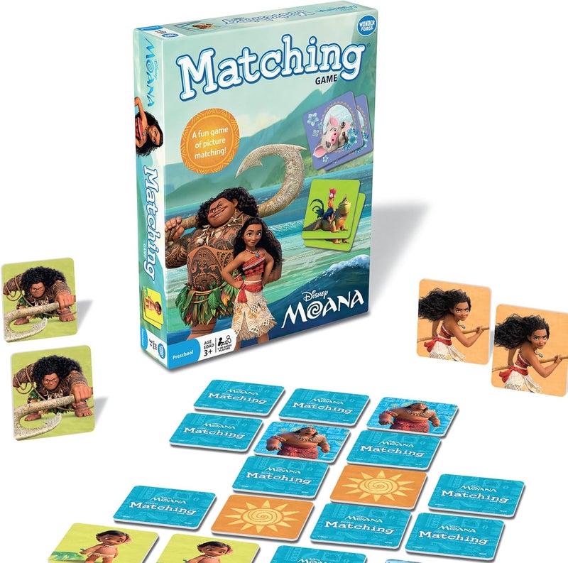 Wonder Forge Disney Moana Matching Game - Fun and Educational Memory Game for Boys and Girls Ages 3-5 - Featuring Moana and Maui - Toddler Learning Activity - Image 1